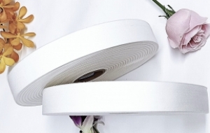 PC-8043: CHẤT LIỆU IN NHÃN/MÁC POLY-COTTON DỆT BIÊN # BLEACH/ TRẮNG/ TRẮNG TINH